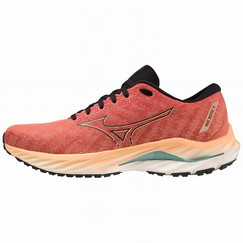 Mizuno Wave Inspire 19 Παπουτσια για Τρεξιμο ανδρικα κοκκινα μαυρα | Greece M9804PJ