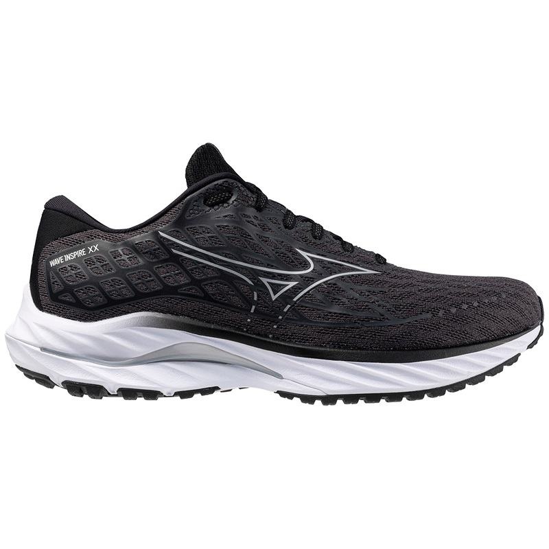 Mizuno Wave Inspire 20 Παπουτσια για Τρεξιμο ανδρικα μαυρα ασημι | Greece M1768OP