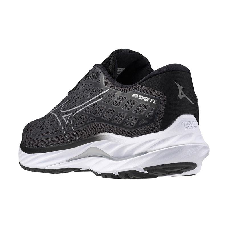 Mizuno Wave Inspire 20 Παπουτσια για Τρεξιμο ανδρικα μαυρα ασημι | Greece M1768OP