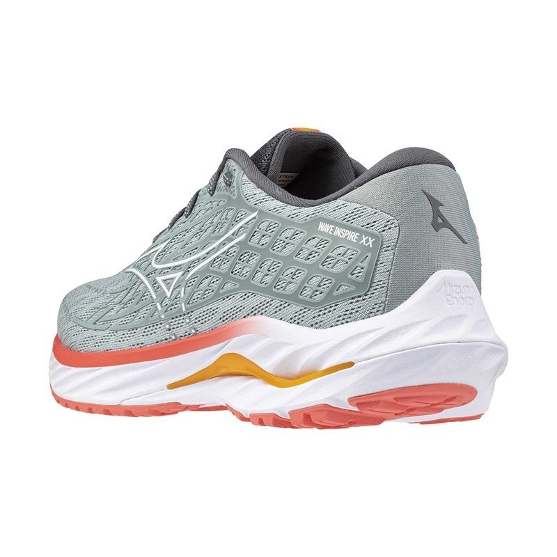 Mizuno Wave Inspire 20 Παπουτσια για Τρεξιμο γυναικεια γκρι ασπρα | Greece M2567PO