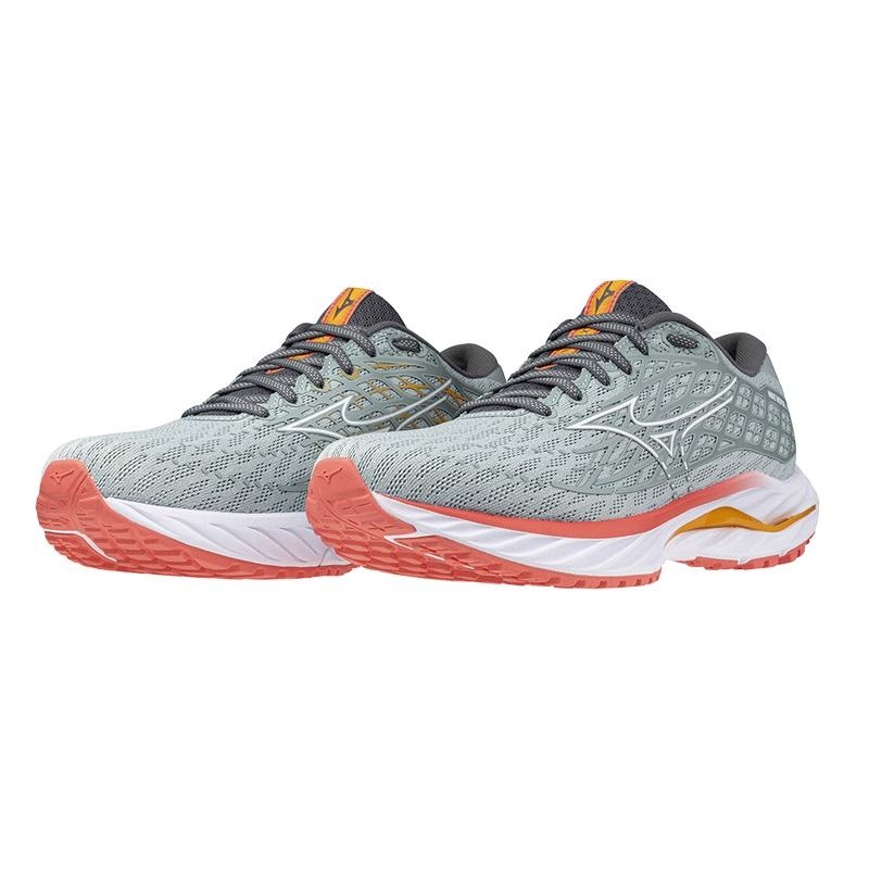 Mizuno Wave Inspire 20 Παπουτσια για Τρεξιμο γυναικεια γκρι ασπρα | Greece M2567PO