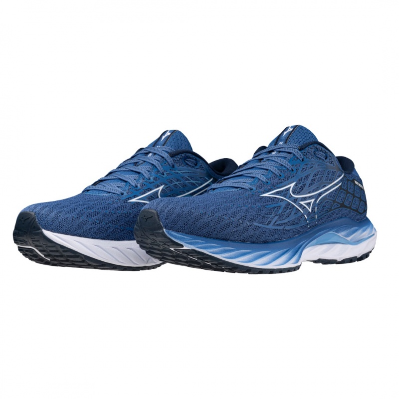 Mizuno Wave Inspire 20 φαρδια Παπουτσια για Τρεξιμο ανδρικα μπλε | Greece M4018SM