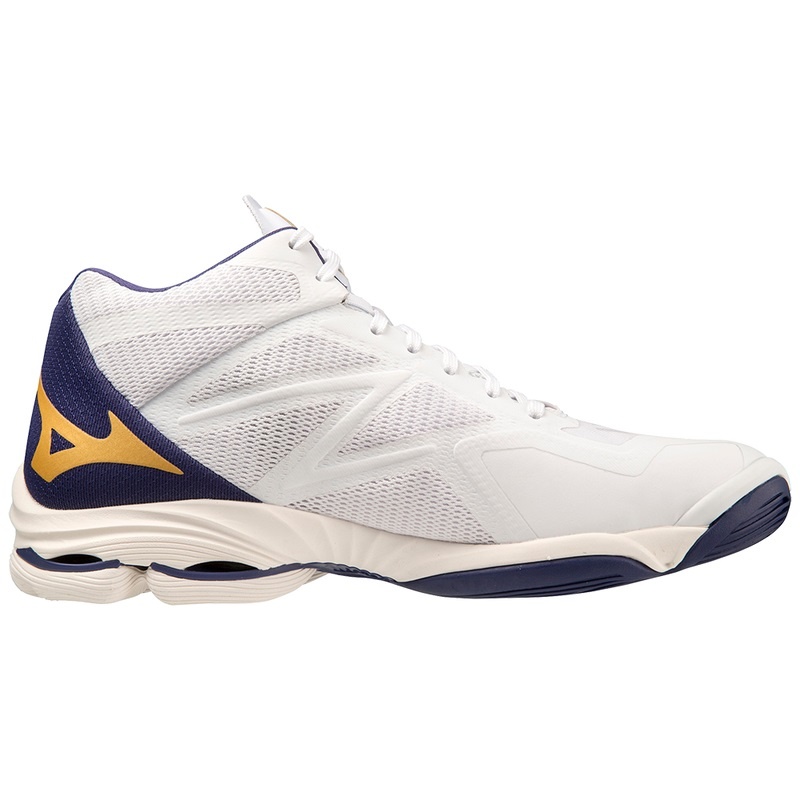 Mizuno Wave Lightning Z7Mid Παπουτσια Βολλευ γυναικεια ασπρα μωβ | Greece M3895UO