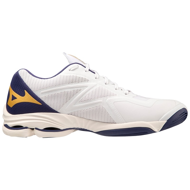 Mizuno Wave Lightning Z7 Παπουτσια Βολλευ γυναικεια ασπρα χρυσο χρωμα | Greece M3521HA