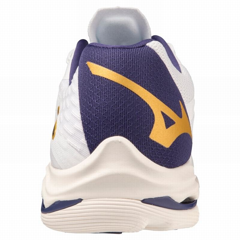 Mizuno Wave Lightning Z7 Παπουτσια Βολλευ γυναικεια ασπρα χρυσο χρωμα | Greece M3521HA