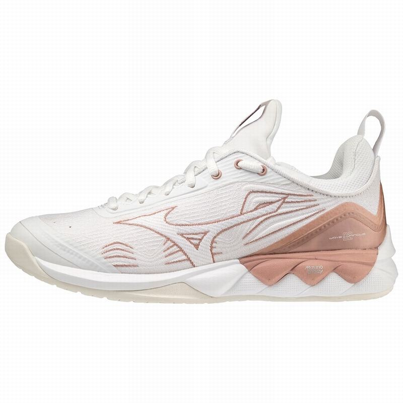 Mizuno Wave Luminous 2 Παπουτσια Βολλευ γυναικεια ασπρα ροζ | Greece M2359VI