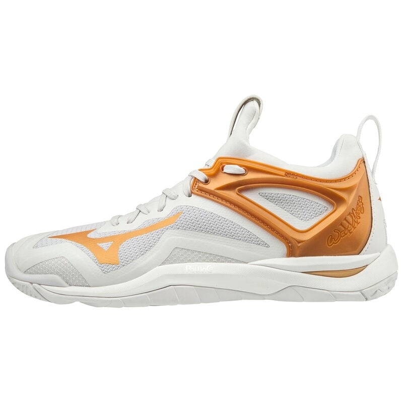 Mizuno Wave Mirage 3 Παπουτσια Χαντμπολ γυναικεια ασπρα χρυσο χρωμα | Greece M8697ON