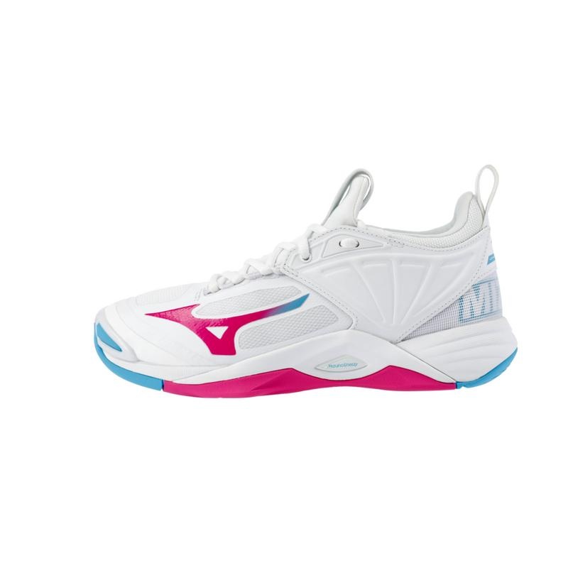 Mizuno Wave Momentum 2 Παπουτσια Βολλευ γυναικεια ασπρα ροζ | Greece M3210WF