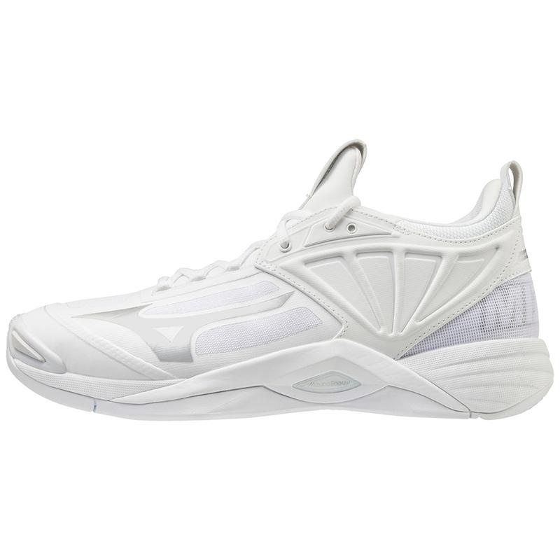 Mizuno Wave Momentum 2 Παπουτσια Βολλευ ανδρικα ασπρα ασημι | Greece M8679LN