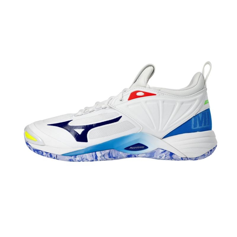 Mizuno Wave Momentum 2 Παπουτσια Βολλευ γυναικεια ασπρα μπλε | Greece M9716WO