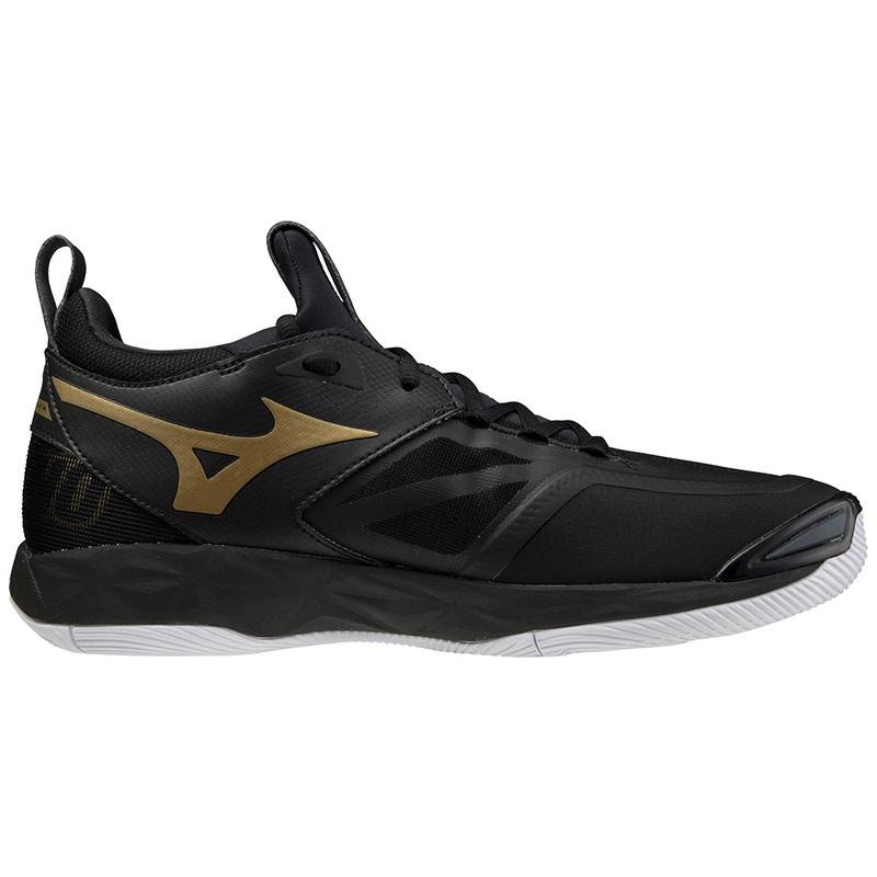 Mizuno Wave Momentum 2 Παπουτσια Βολλευ ανδρικα μαυρα χρυσο χρωμα | Greece M4325NZ