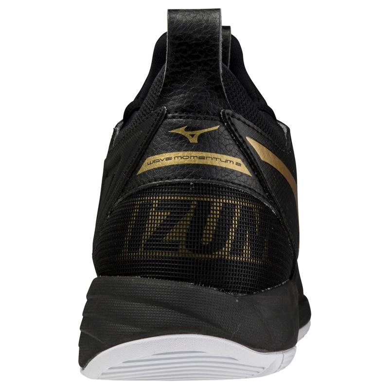 Mizuno Wave Momentum 2 Παπουτσια Βολλευ ανδρικα μαυρα χρυσο χρωμα | Greece M4325NZ