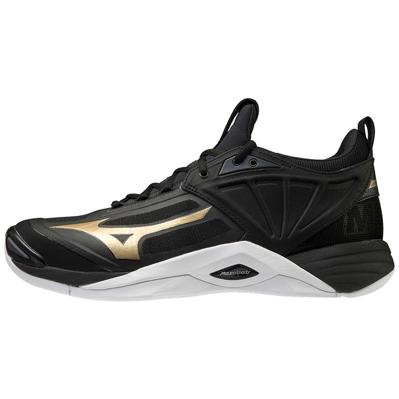 Mizuno Wave Momentum 2 Παπουτσια Βολλευ ανδρικα μαυρα χρυσο χρωμα | Greece M4325NZ