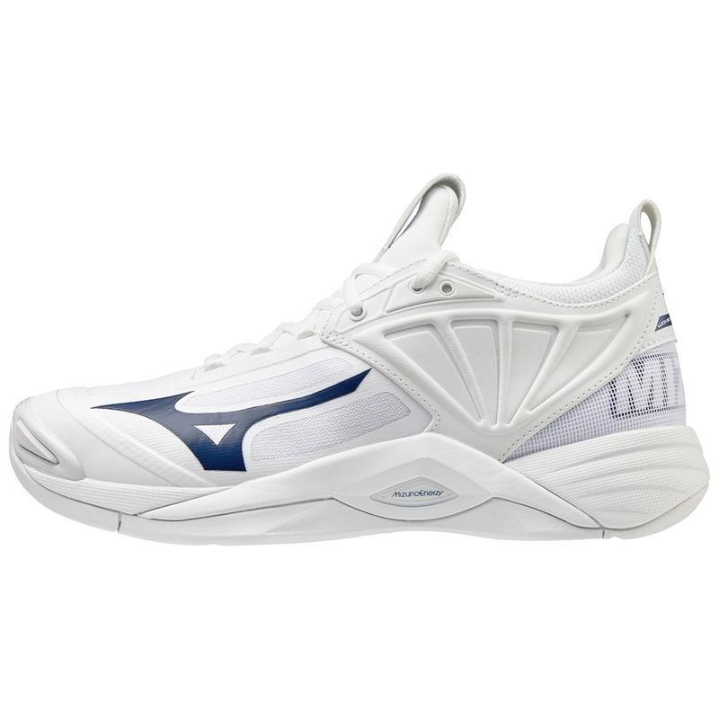 Mizuno Wave Momentum 2 Παπουτσια Βολλευ γυναικεια ασπρα σκουρο μπλε | Greece M6028QA