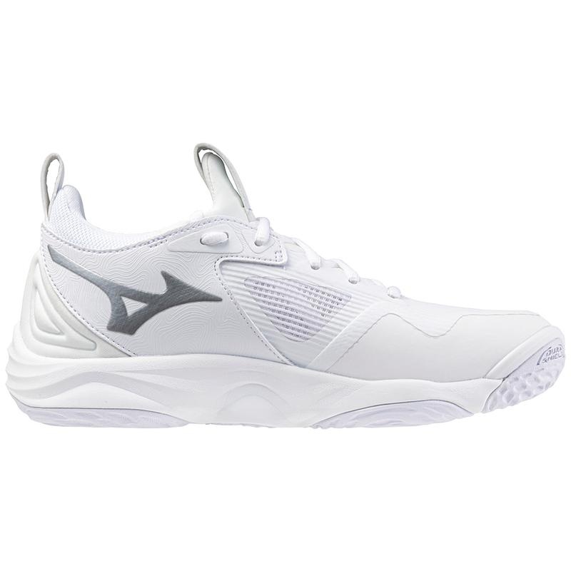 Mizuno Wave Momentum 3 Παπουτσια Βολλευ γυναικεια ασπρα ασημι | Greece M5670SA