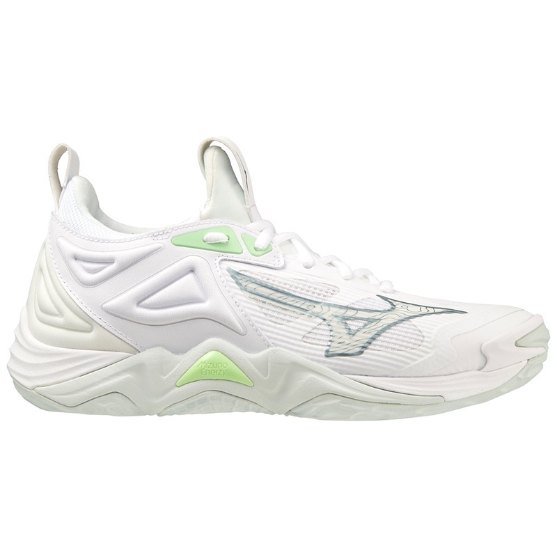 Mizuno Wave Momentum 3 Παπουτσια Βολλευ γυναικεια ασπρα πρασινο | Greece M5694OM