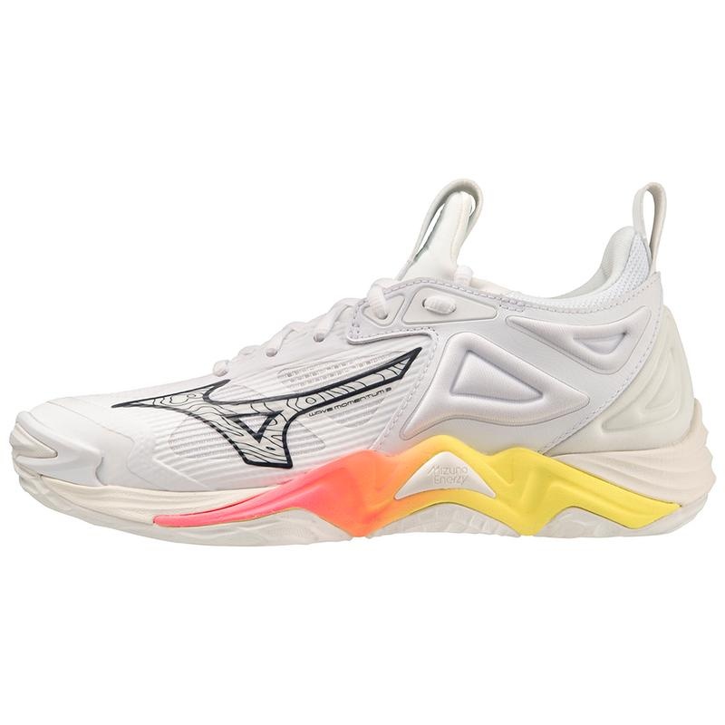 Mizuno Wave Momentum 3 Παπουτσια Βολλευ γυναικεια ασπρα ροζ | Greece M7125PG