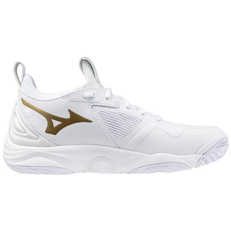 Mizuno Wave Momentum 3 Παπουτσια Βολλευ γυναικεια ασπρα χρυσο χρωμα | Greece M5917FJ