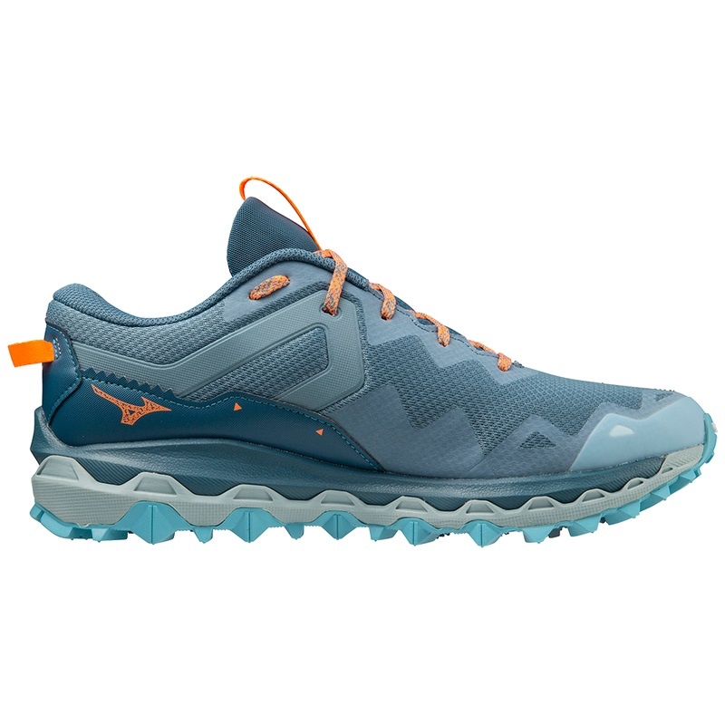 Mizuno Wave Mujin 9 Παπουτσια Trail ανδρικα μπλε μπλε ανοιχτο πορτοκαλι | Greece M6190RB