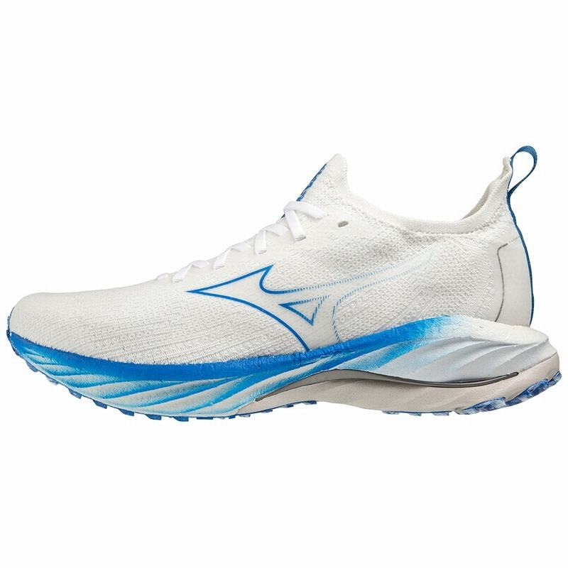 Mizuno Wave Neo Ανεμος Παπουτσια για Τρεξιμο ανδρικα ασπρα μπλε | Greece M4193EC