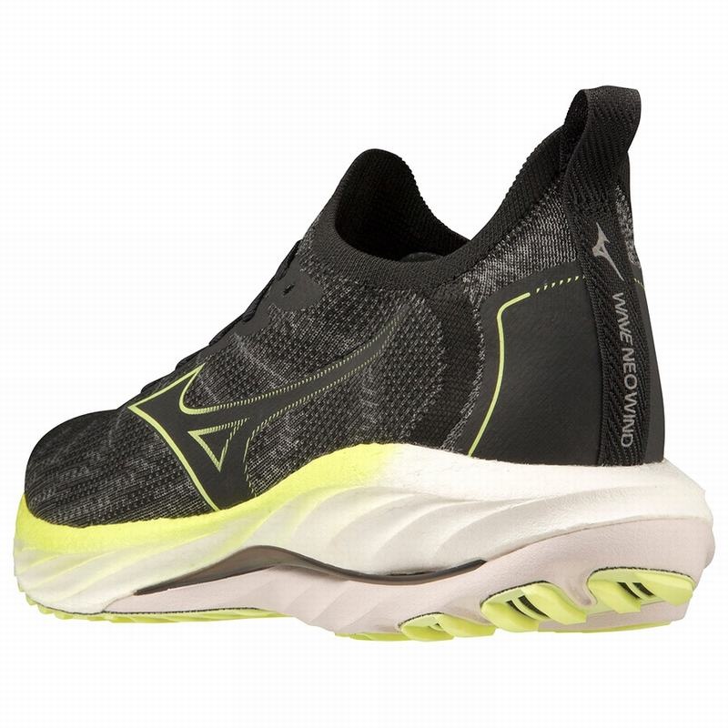 Mizuno Wave Neo Ανεμος Παπουτσια για Τρεξιμο ανδρικα μαυρα κίτρινα | Greece M4537XC