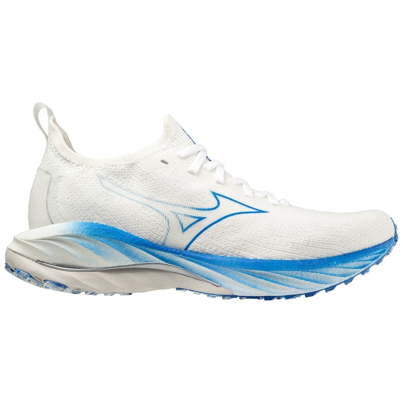 Mizuno Wave Neo Ανεμος Παπουτσια για Τρεξιμο γυναικεια ασπρα μπλε | Greece M7315OS