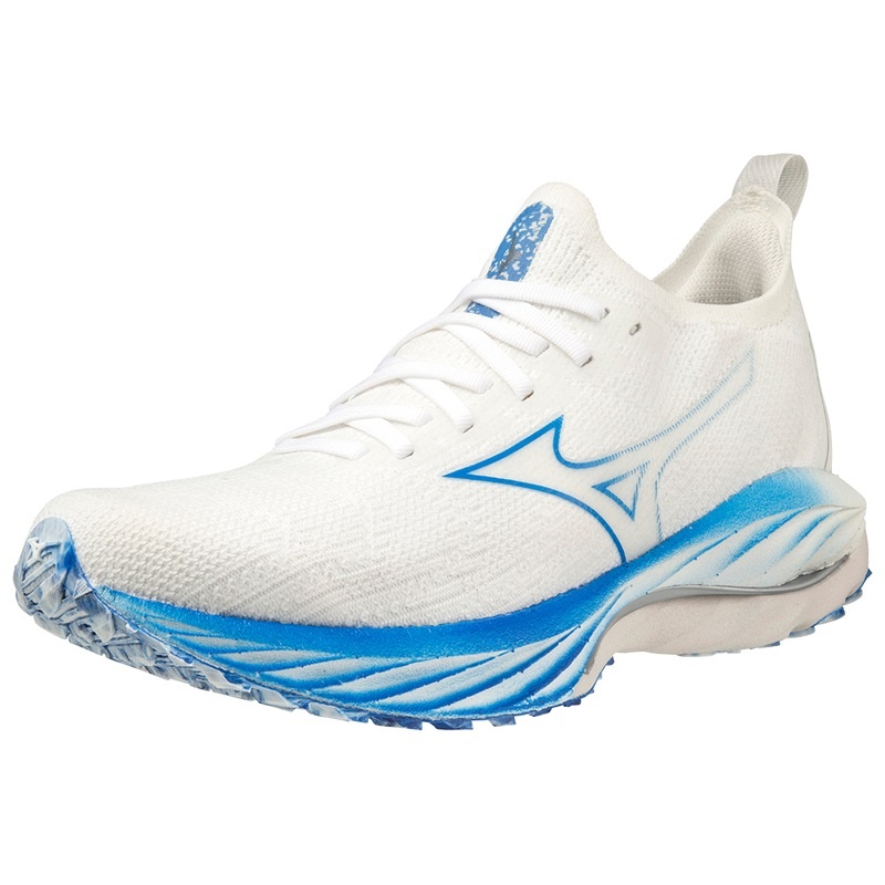 Mizuno Wave Neo Ανεμος Παπουτσια για Τρεξιμο γυναικεια ασπρα μπλε | Greece M7315OS