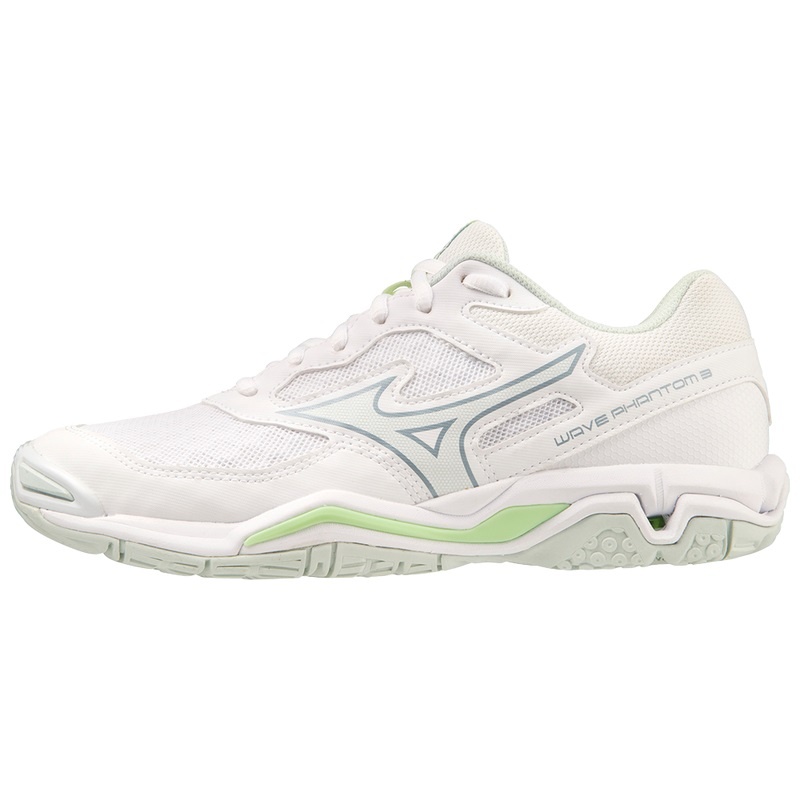 Mizuno Wave Phantom 3 Παπουτσια Χαντμπολ γυναικεια ασπρα πρασινο | Greece M6497KW