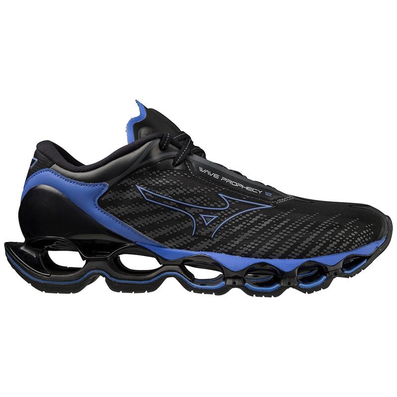 Mizuno Wave Prophecy 12 Παπουτσια για Τρεξιμο ανδρικα μαυρα μπλε | Greece M9682LP