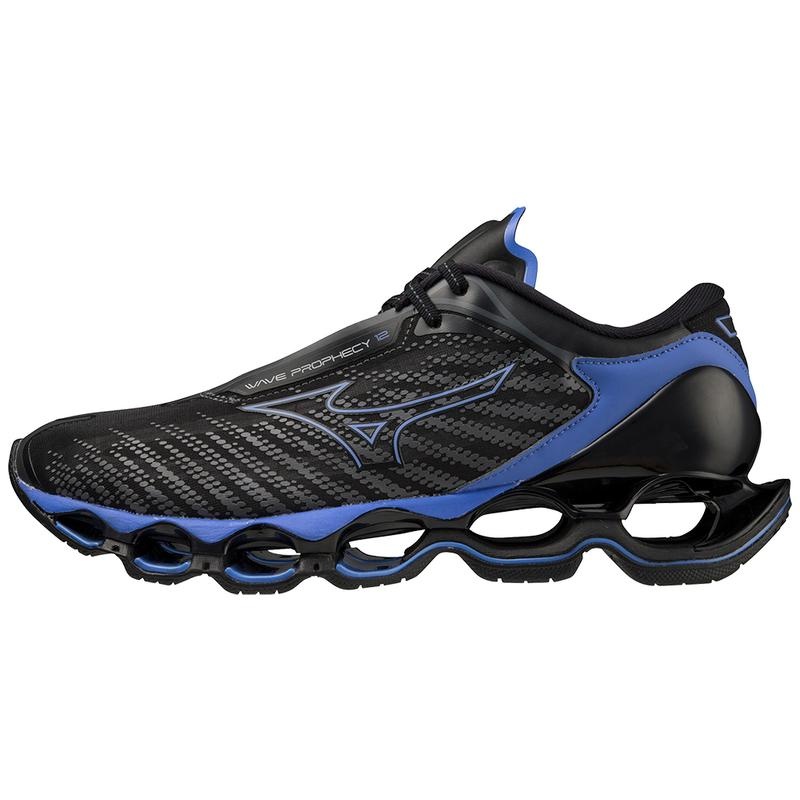 Mizuno Wave Prophecy 12 Παπουτσια για Τρεξιμο ανδρικα μαυρα μπλε | Greece M9682LP