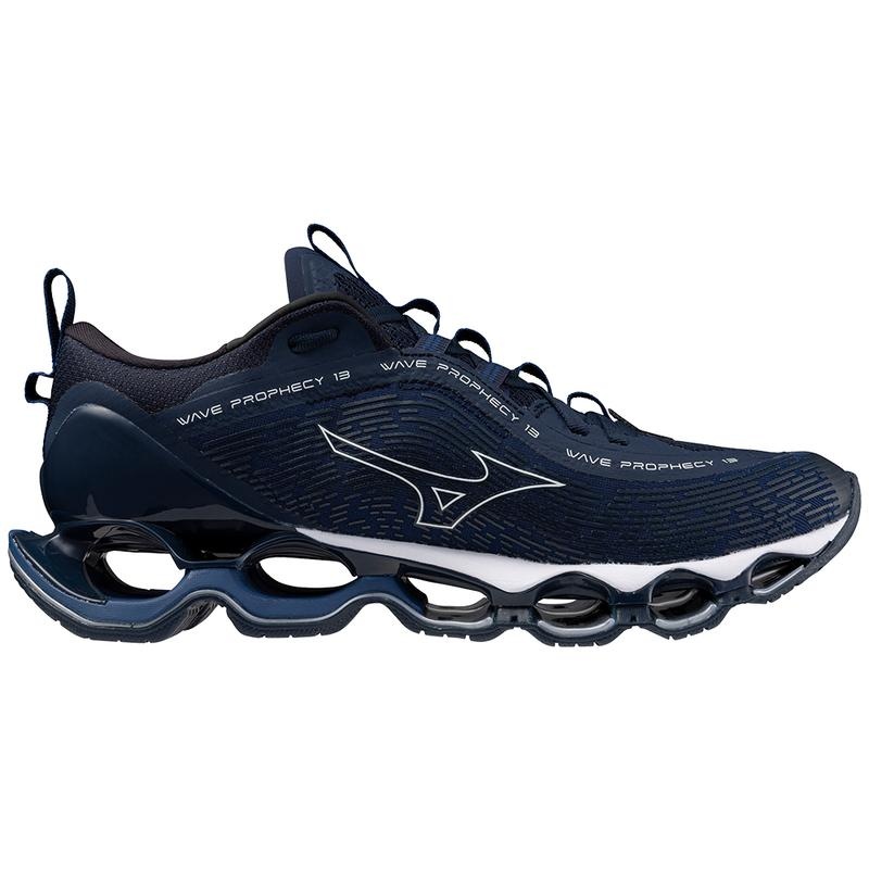 Mizuno Wave Prophecy 13 Παπουτσια για Τρεξιμο ανδρικα σκουρο μπλε ασπρα | Greece M6538SJ