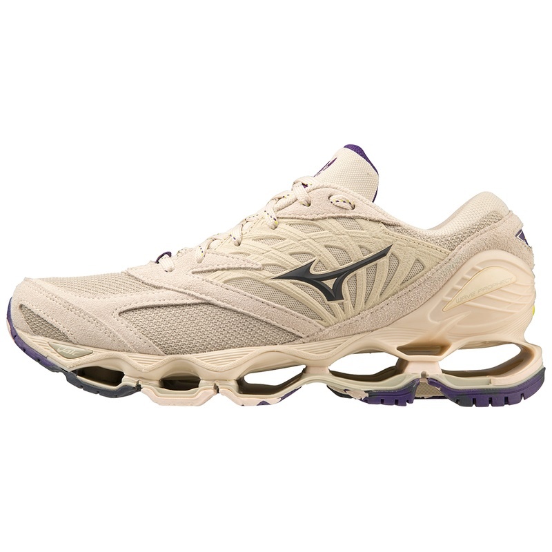 Mizuno Wave Prophecy LS Αθλητικα Παπουτσια ανδρικα καφε σκούρο γκρι κίτρινα μωβ | Greece M4937DU