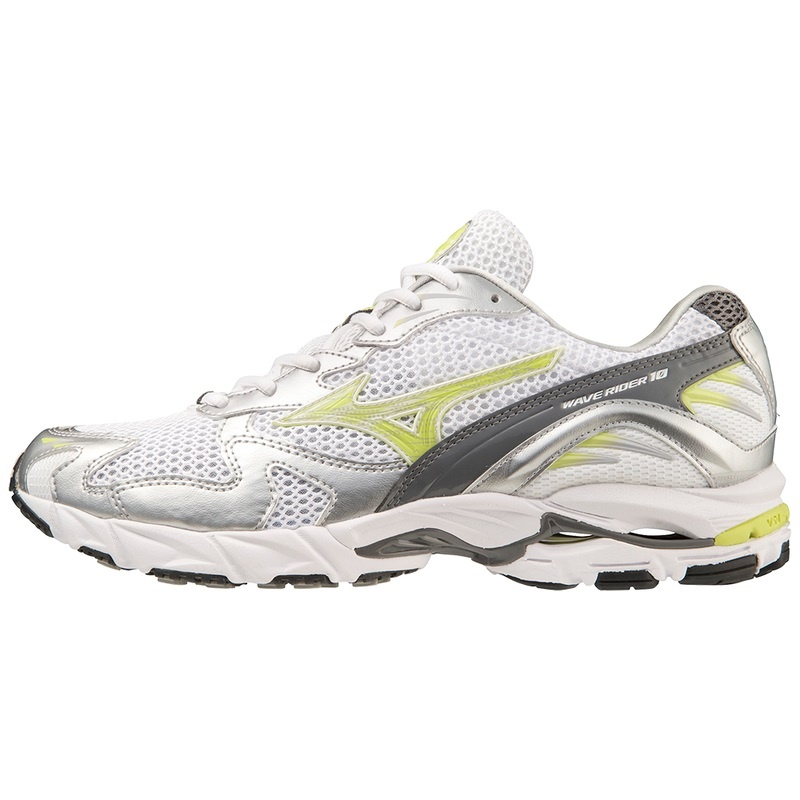 Mizuno Wave Rider 10 Αθλητικα Παπουτσια γυναικεια ασπρα ασημι | Greece M3591WX