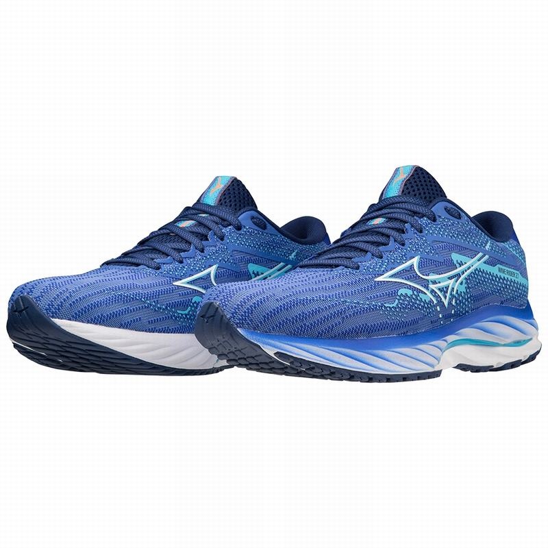 Mizuno Wave Rider 27 Παπουτσια για Τρεξιμο γυναικεια μπλε | Greece M0576BL