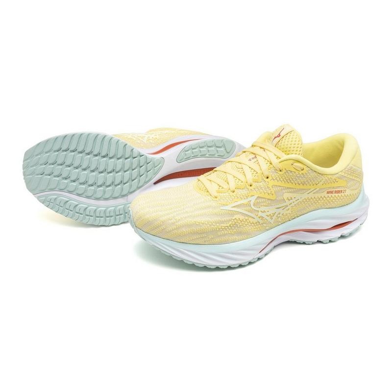 Mizuno Wave Rider 27 Παπουτσια για Τρεξιμο γυναικεια κίτρινα | Greece M3164SA