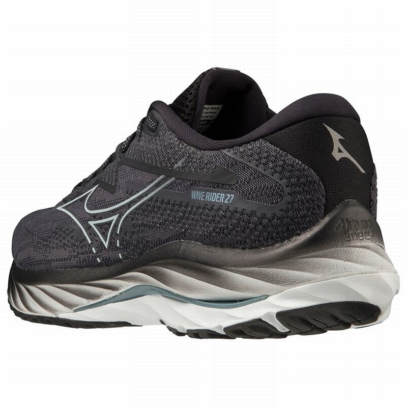 Mizuno Wave Rider 27 Παπουτσια για Τρεξιμο ανδρικα μπλε μαυρα | Greece M3187FM