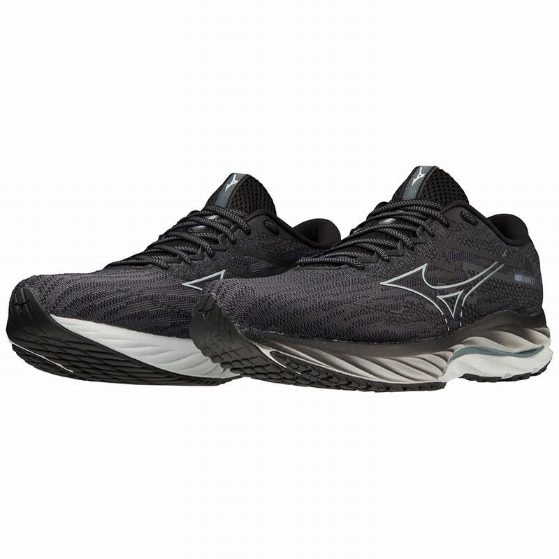 Mizuno Wave Rider 27 Παπουτσια για Τρεξιμο ανδρικα μπλε μαυρα | Greece M3187FM