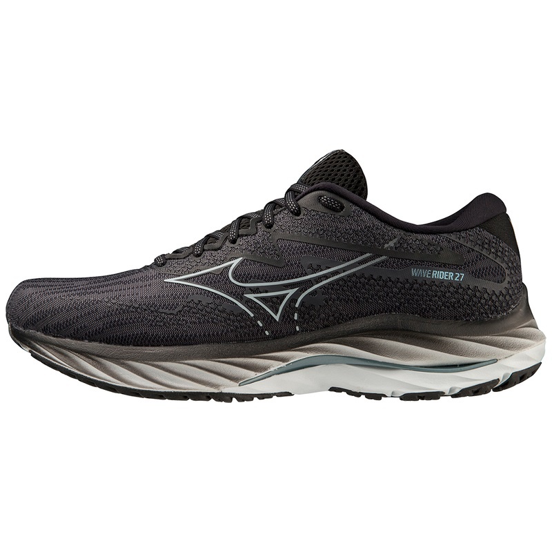 Mizuno Wave Rider 27 Παπουτσια για Τρεξιμο ανδρικα μπλε μαυρα | Greece M3187FM