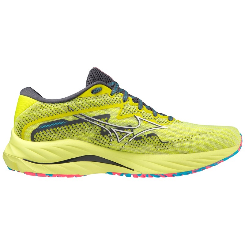 Mizuno Wave Rider 27 Παπουτσια για Τρεξιμο ανδρικα ασπρα μπλε | Greece M3768DC