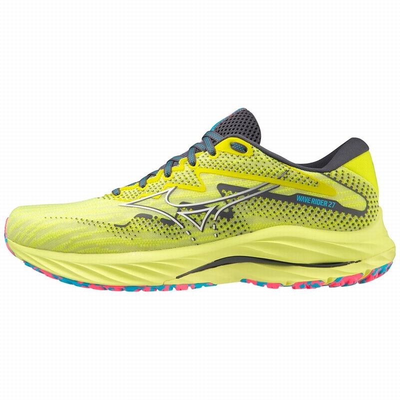 Mizuno Wave Rider 27 Παπουτσια για Τρεξιμο ανδρικα ασπρα μπλε | Greece M3768DC