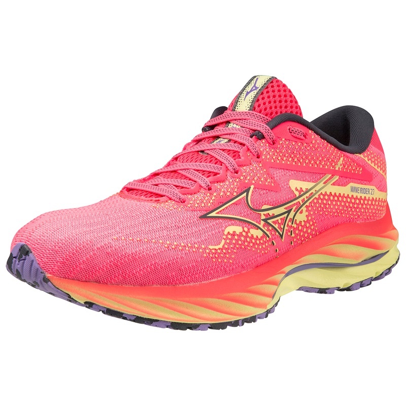 Mizuno Wave Rider 27 Παπουτσια για Τρεξιμο γυναικεια ροζ μπλε | Greece M5417QS