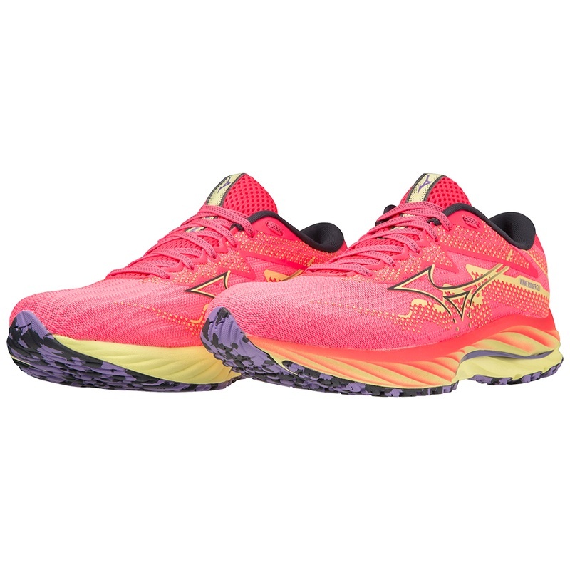 Mizuno Wave Rider 27 Παπουτσια για Τρεξιμο γυναικεια ροζ μπλε | Greece M5417QS