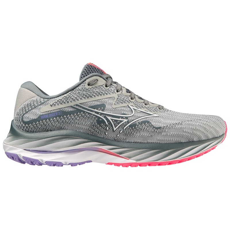 Mizuno Wave Rider 27 Παπουτσια για Τρεξιμο γυναικεια μπλε ασπρα ροζ | Greece M2395QR