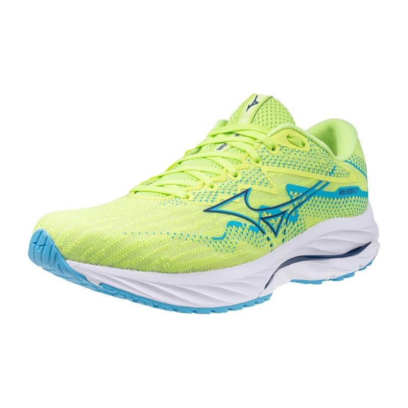 Mizuno Wave Rider 27 Παπουτσια για Τρεξιμο ανδρικα πρασινο σκουρο μπλε | Greece M8643TH