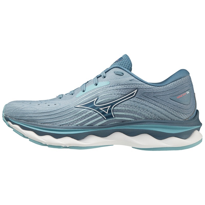 Mizuno Wave Sky 6 Παπουτσια για Τρεξιμο γυναικεια ασπρα | Greece M6479ED