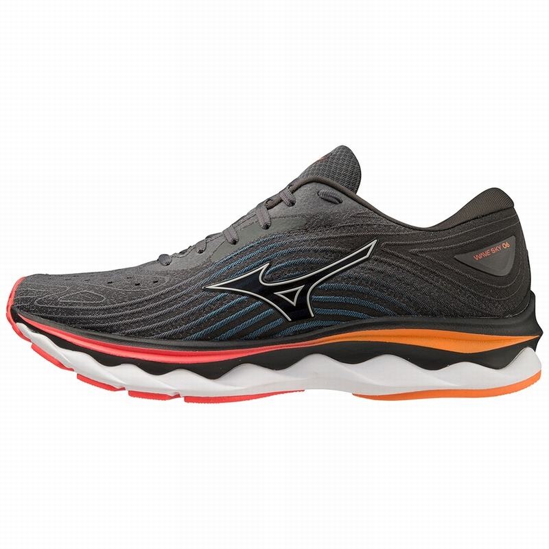 Mizuno Wave Sky 6 Παπουτσια για Τρεξιμο ανδρικα μαυρα | Greece M8635ZX