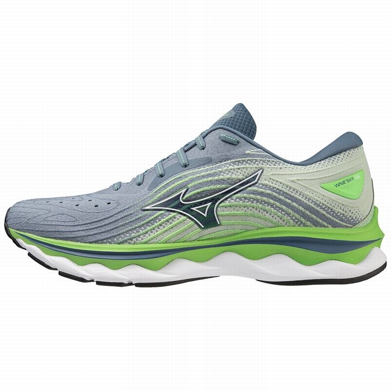 Mizuno Wave Sky 6 Παπουτσια για Τρεξιμο ανδρικα μπλε ασπρα | Greece M5472BJ