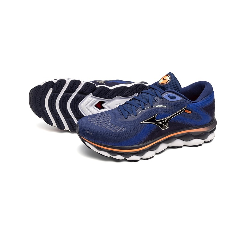 Mizuno Wave Sky 7 Παπουτσια για Τρεξιμο ανδρικα ασημι | Greece M0843VJ