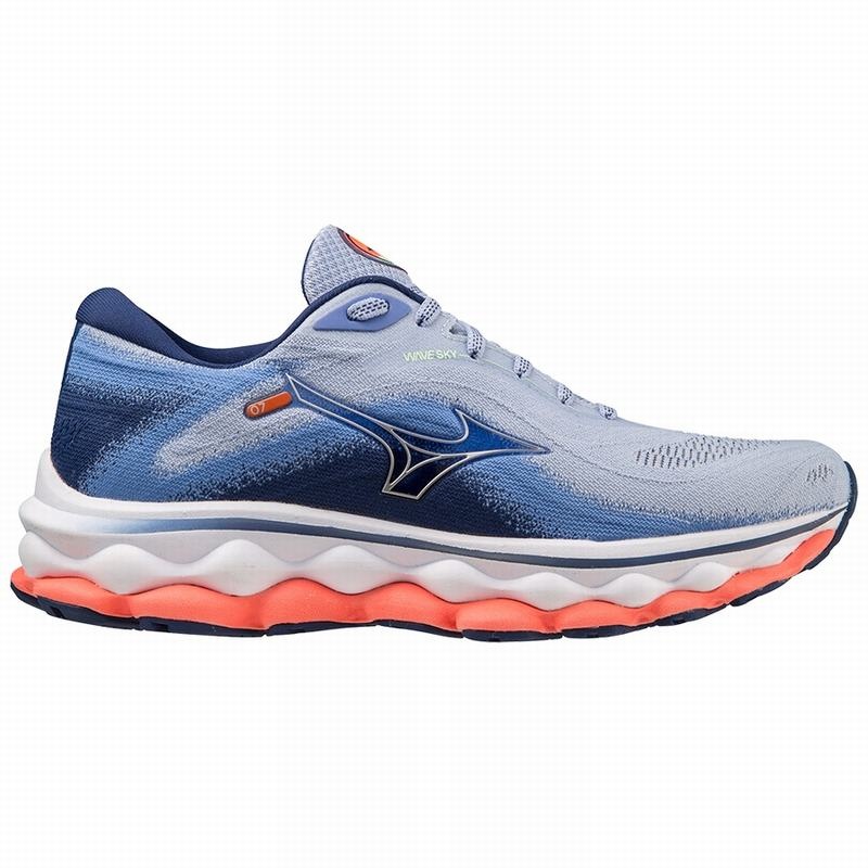 Mizuno Wave Sky 7 Παπουτσια για Τρεξιμο γυναικεια μπλε | Greece M8251OX