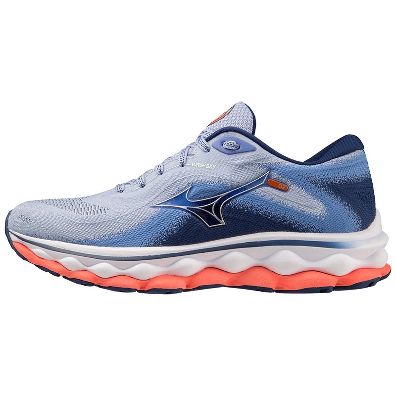 Mizuno Wave Sky 7 Παπουτσια για Τρεξιμο γυναικεια μπλε | Greece M8251OX